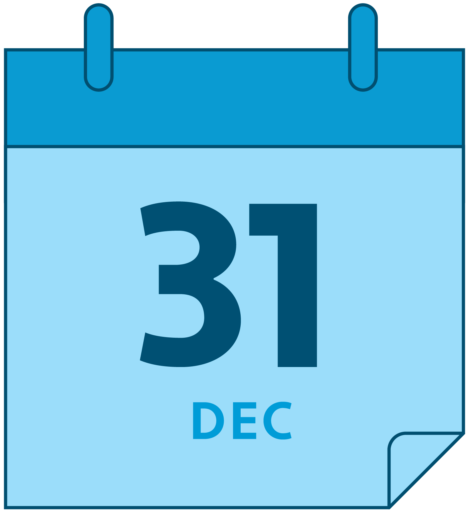 A day-to-day calendar dated December 31.