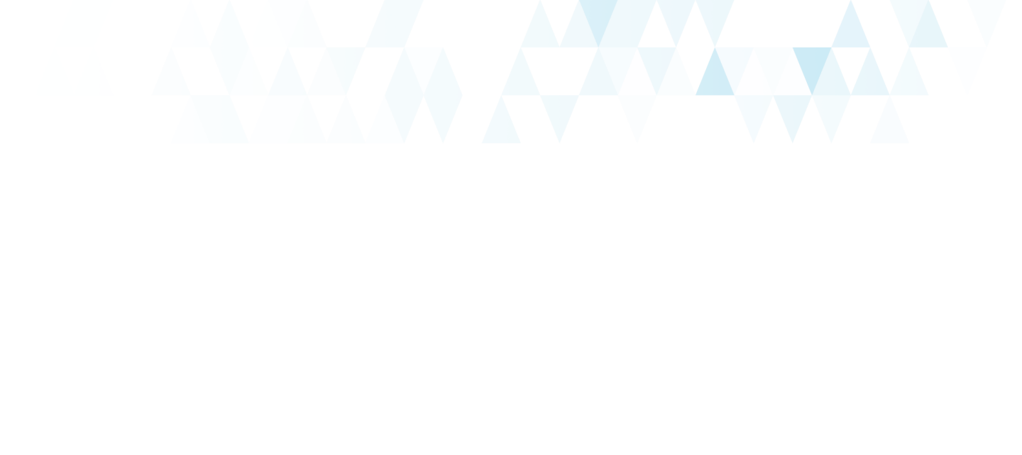 Light blue and white geometric triangle pattern on a white background.