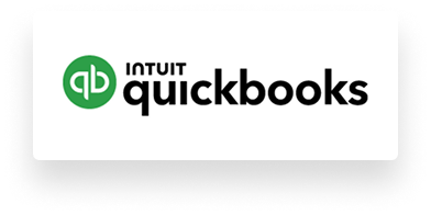 Intuit QuickBooks logo with a green "qb" icon.