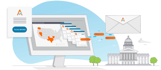 Illustration of Avalara Returns software for small business operations