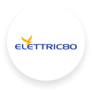 Elettric80 logo, an Avalara customer in the circular format.