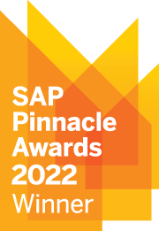 Award logo for Avalara winning the SAP Pinnacle 2022 Award