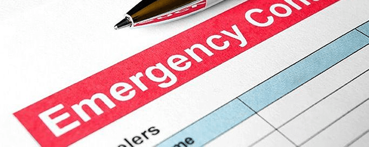 Emergency contact form