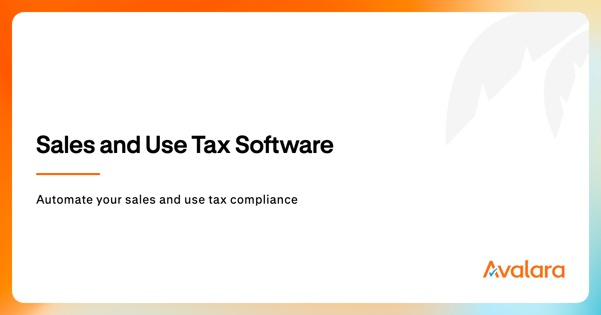 Avalara product screenshot