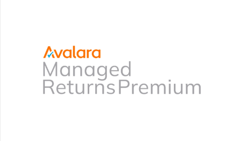 Avalara Managed Returns Premium logo on a white background.