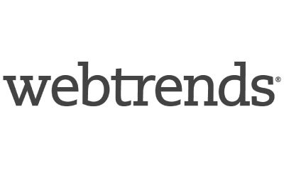 Logo Webtrends en texte noir.