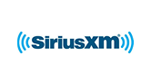 Logo SiriusXM avec texte bleu et icônes d'ondes radio.