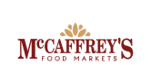 McCaffrey's Food Markets logo with red text and a gold leaf design.