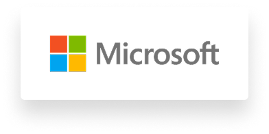Microsoft logo with four coloured squares and grey text.