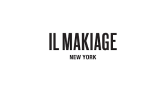 Logo di "IL MAKIAGE New York" con testo nero su sfondo bianco. "