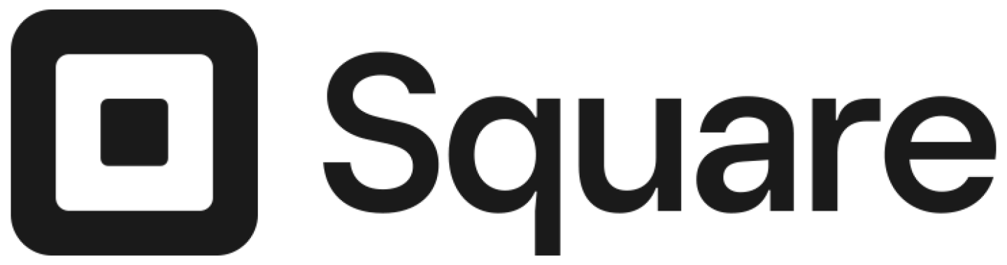 Square logo with a black square icon and the word "Square" in bold black text.