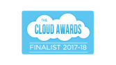 The Cloud Awards Finalist 2017-18 logo.