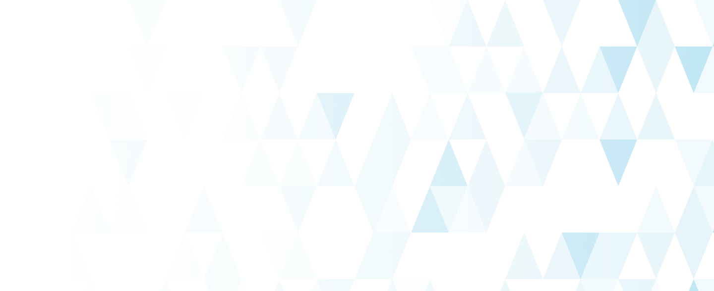 Light blue and white geometric triangle pattern on a white background.