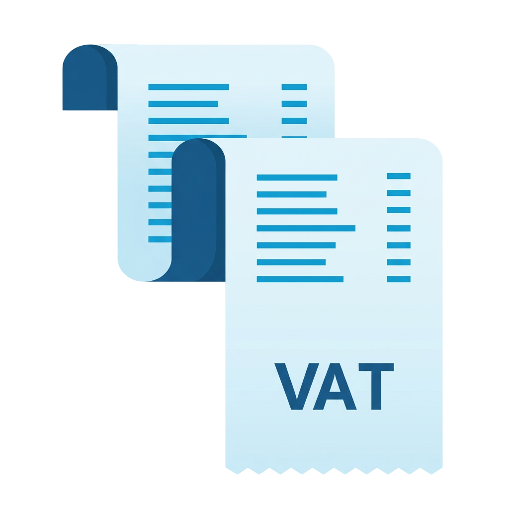 Graphic of long VAT invoice