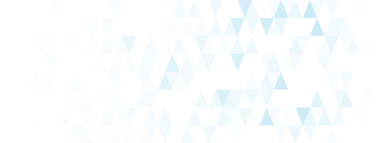 Light blue and white geometric triangle pattern on a white background.
